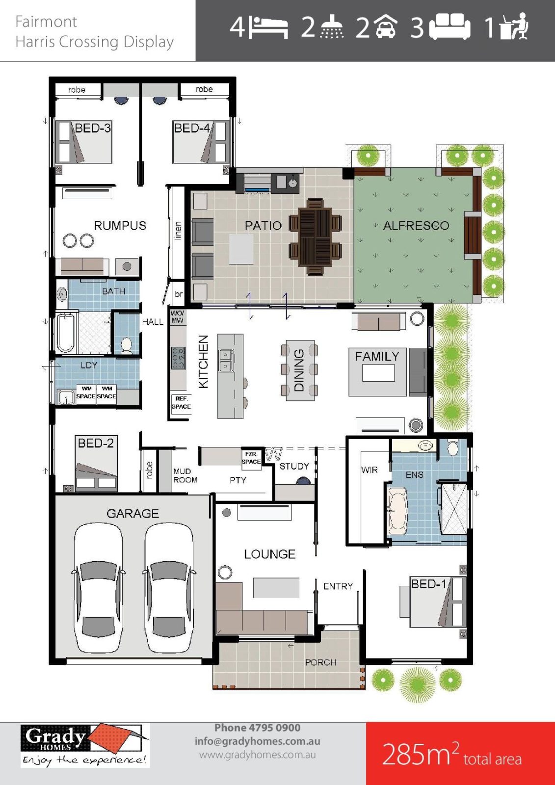 Fairmont Display - Grady Homes Floor Plan 1