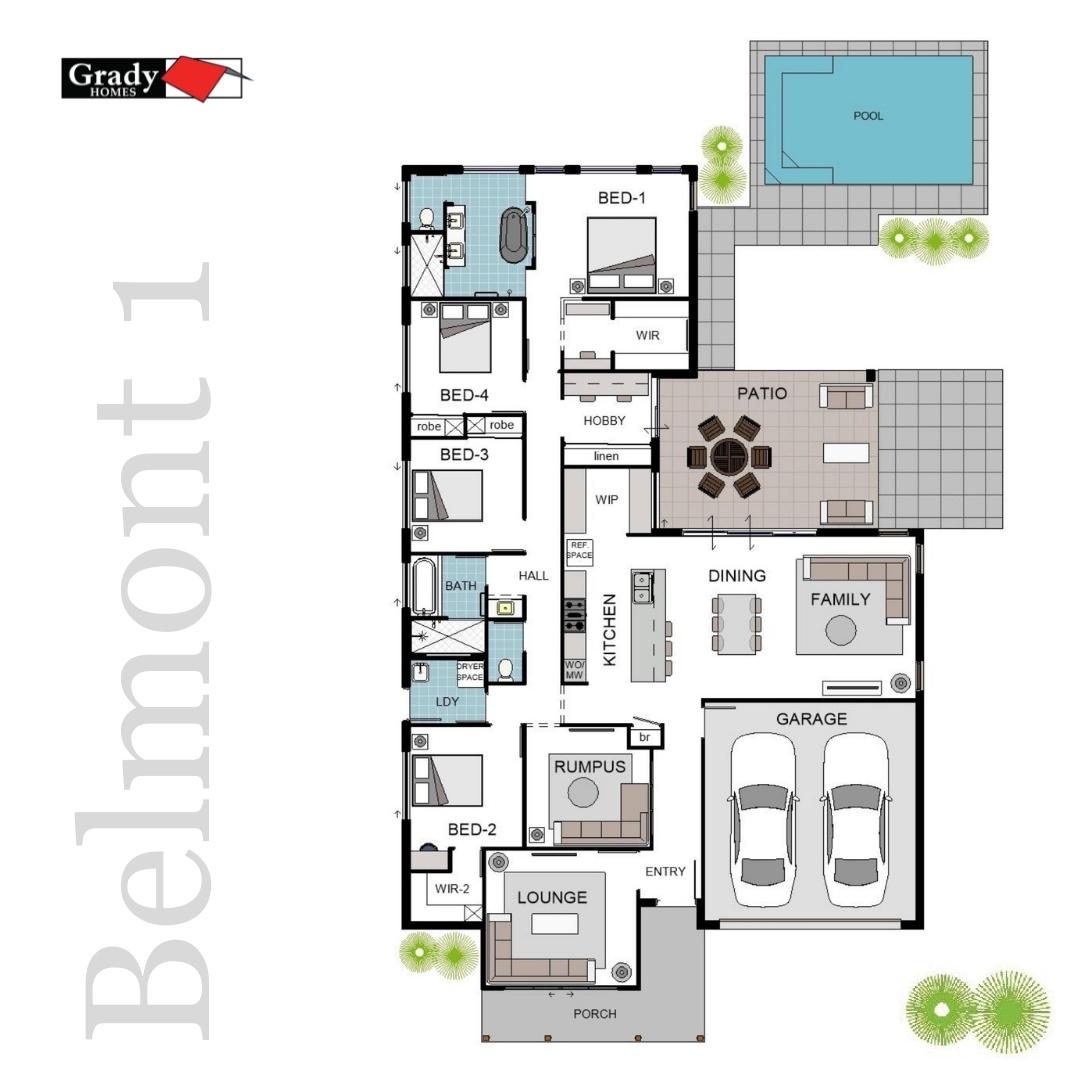 Belmont 4 Bedroom Floor Plan