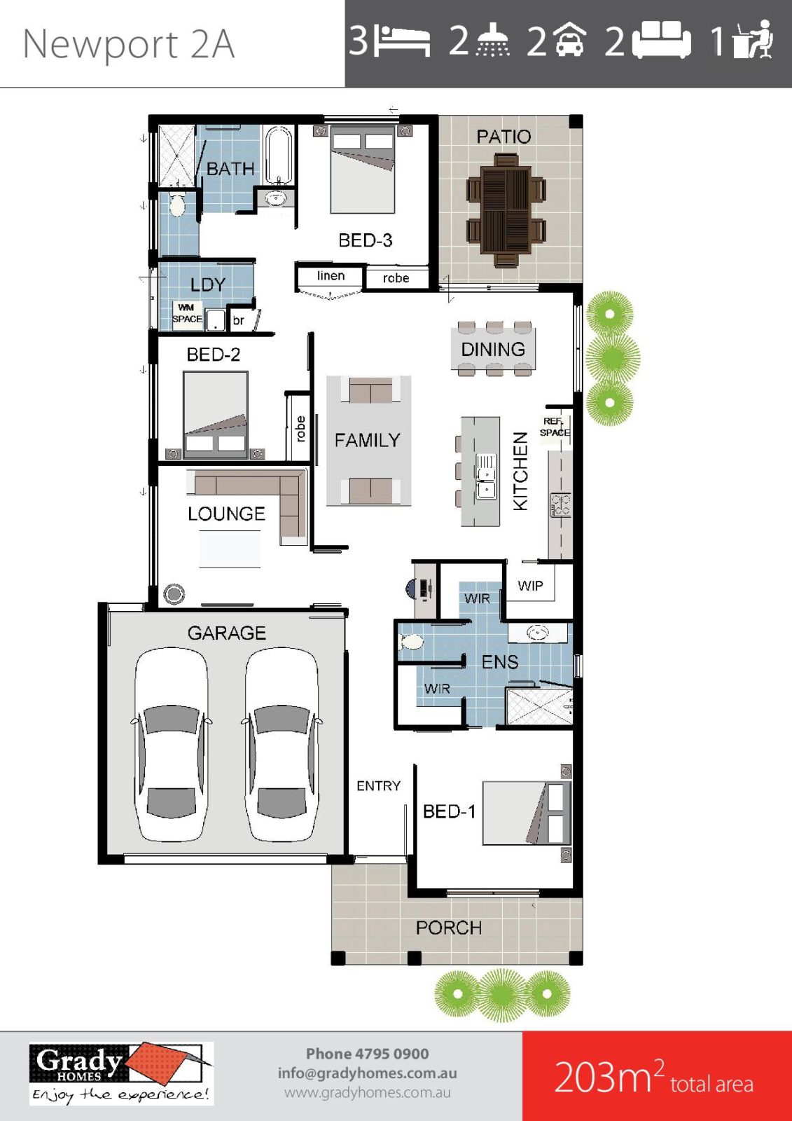 Newport 2 - Grady Homes Floor Plan