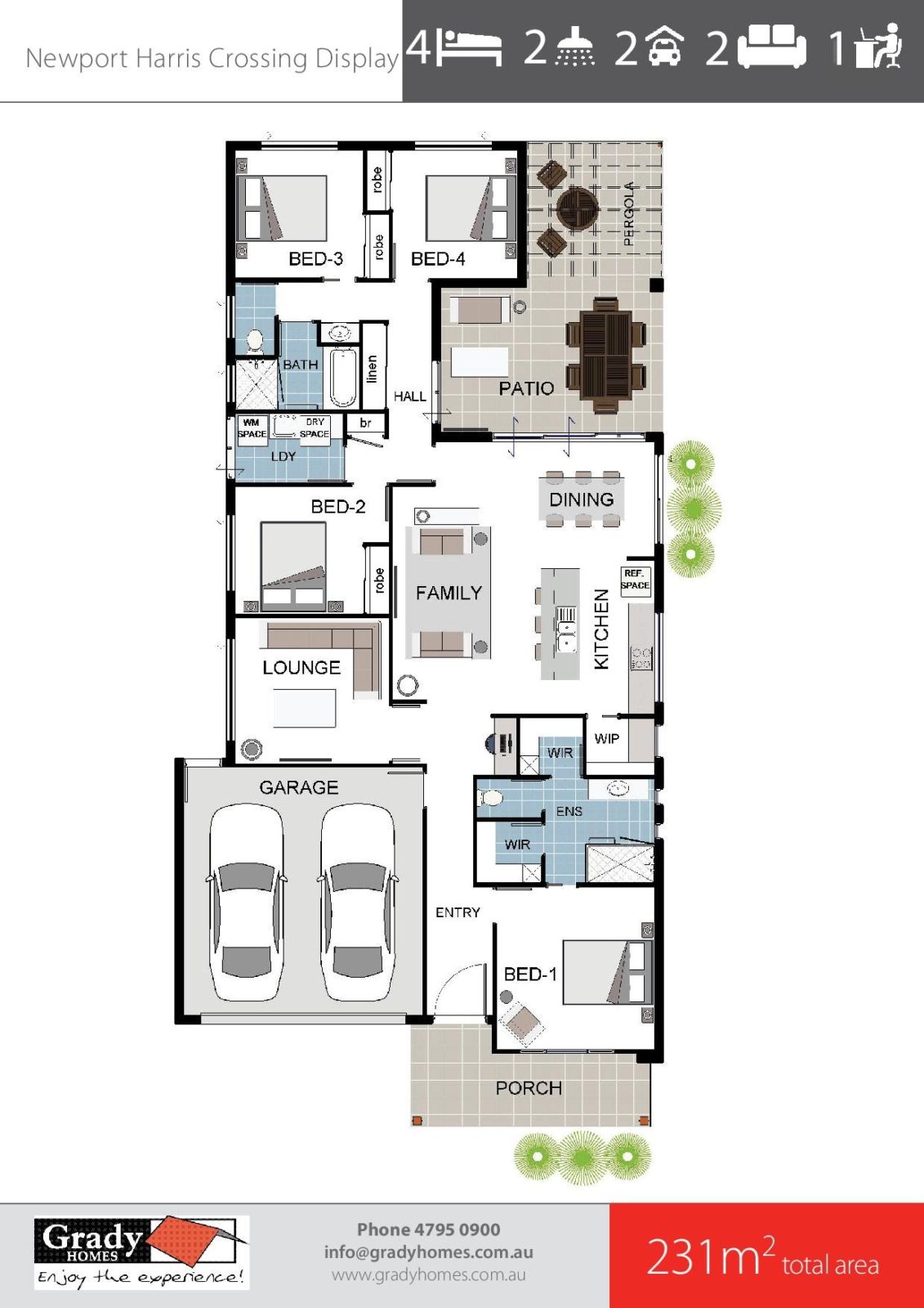 Newport Display - Grady Homes Floor Plan 2